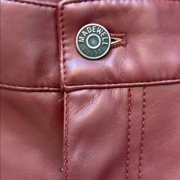 Madewell Perfect Vintage Straight Jean: Faux Leather Edition Size 28 EUC - Picture 5 of 11